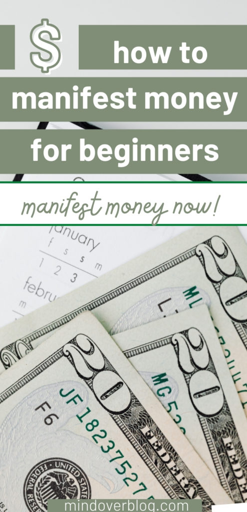 pinterest image for how to manifest money for beginners