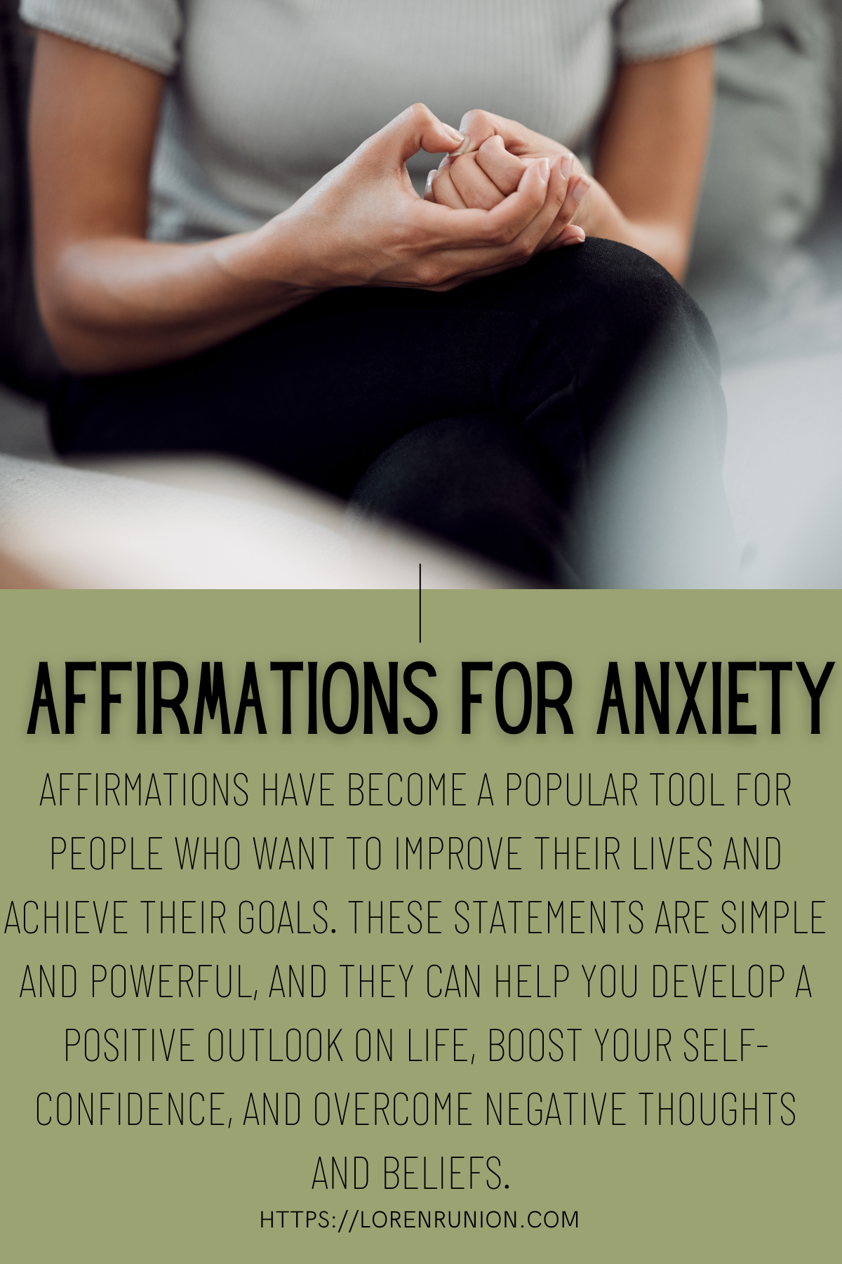 A woman's hands in her lap held nervously.