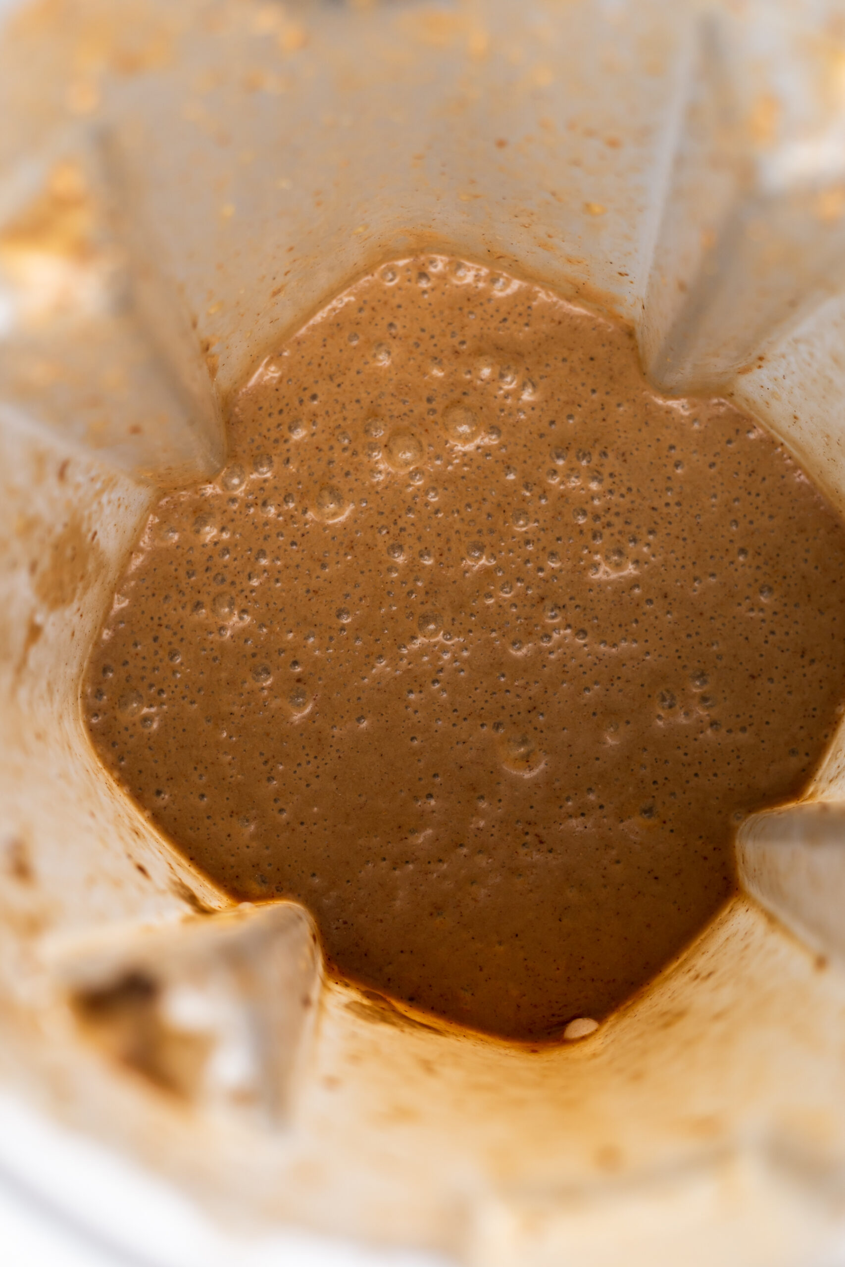 Protein Coffee Smoothie in the blender after blending.